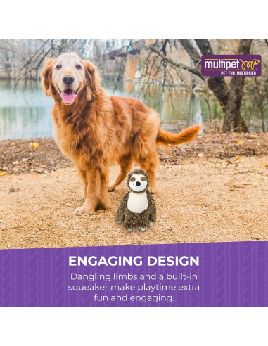 Multipet Bark Buddies Perezoso Juguete de Peluche 25 cm