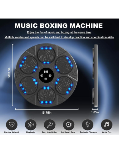 Máquina de Boxeo Musical ZDFRBJG Inteligente con Guantes