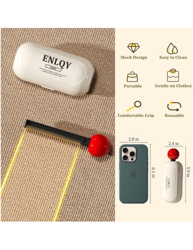 Rodillo Quitapelusas Xuoent Lavable 2-en-1 para Mascotas