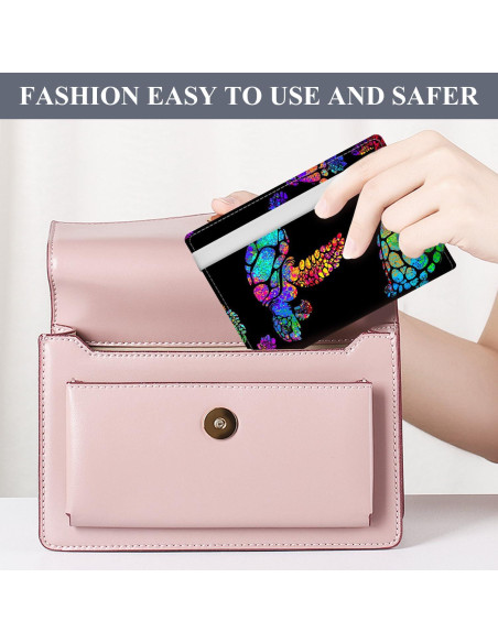 Portapasaportes de Cuero Premium RFID ATJFKIXL Colorido Boho Portapasaportes de Cuero Premium RFID ATJFKIXL Colorido Boho