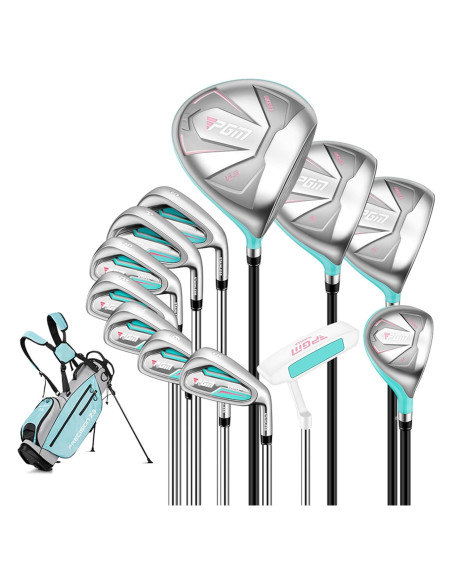 Juego de Palos de Golf PGM para Mujeres 12 Piezas con Bolsa Juego de Palos de Golf PGM para Mujeres 12 Piezas con Bolsa