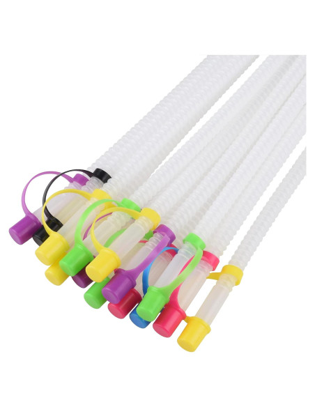Popotes Flexibles Reutilizables Diximus 28 cm con Tapas 14 Pzas Popotes Flexibles Reutilizables Diximus 28 cm con Tapas 14 Pzas