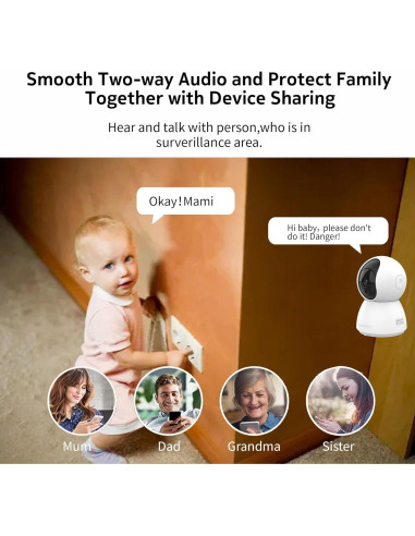 Cámara de Seguridad TUGARD 2MP 355 con Audio y App