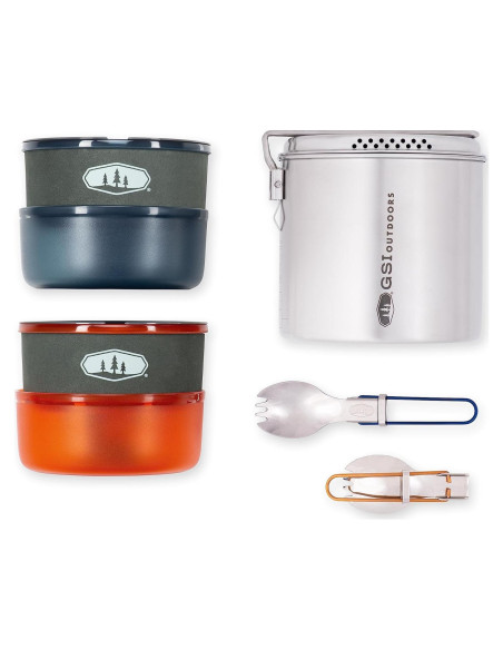 Set de Cocina para 2 GSI Outdoors Glacier Dualist 1.8L Set de Cocina para 2 GSI Outdoors Glacier Dualist 1.8L