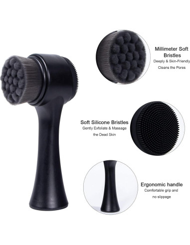 Cepillo Facial de Limpieza 2 en 1 ooloveminso Doble Cara