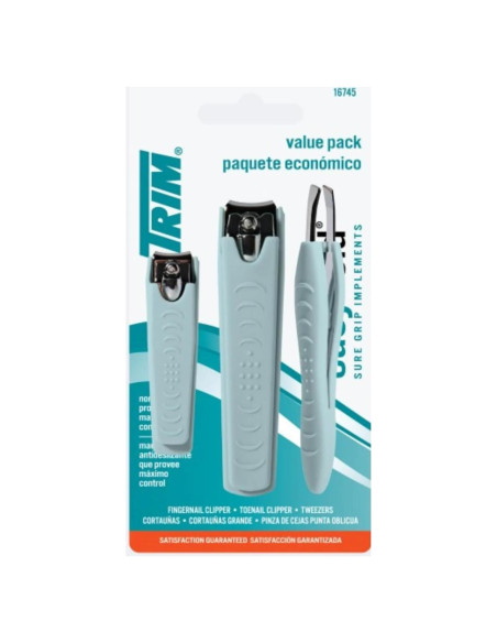 Set Cortadores de Uñas Trim 3 Piezas - Manos y Pies Set Cortadores de Uñas Trim 3 Piezas - Manos y Pies