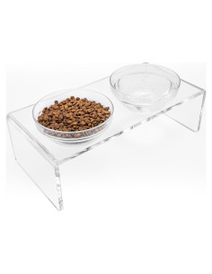 Cuencos Elevados para Perros y Gatos Feoyoho 18cm Doble