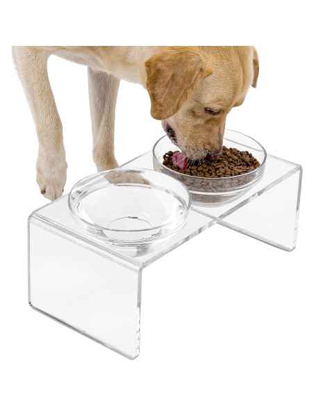 Cuencos Elevados para Perros y Gatos Feoyoho 18cm Doble Cuencos Elevados para Perros y Gatos Feoyoho 18cm Doble