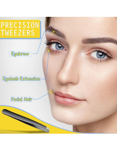 Juego de 24 Pinzas de Precisión Mudder de Acero Inoxidable 2