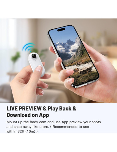 Cámara Corporal Meoilkolnm 64GB FHD 1080P Manos Libres