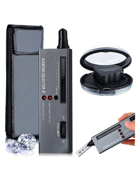 Lápiz Probador de Diamantes Hqdz + Lupa 30X 60X Portátil Lápiz Probador de Diamantes Hqdz + Lupa 30X 60X Portátil