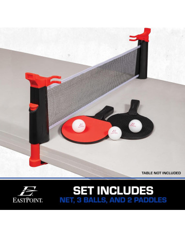 Conjunto de Tenis de Mesa EastPoint Sports - Red Retráctil