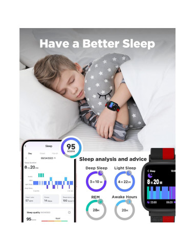 Reloj Inteligente BIGGERFIVE BW02 para Niños 1.8" IP68