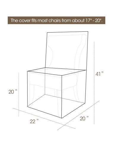 Funda de Silla Zipcase 4 Pcs PVC Impermeable 50,8x55,88 cm