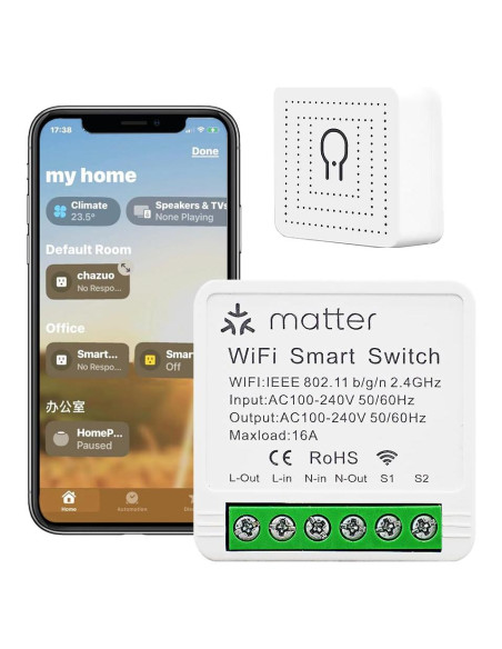 Interruptor Inteligente WiFi QIACHIP 16A Mini Matter Interruptor Inteligente WiFi QIACHIP 16A Mini Matter