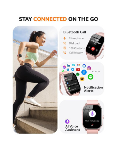 Reloj Inteligente Paybay P125 Rosa Claro 1.83" Fitness