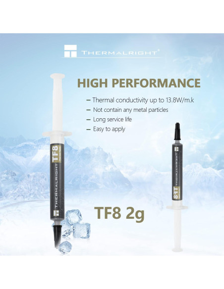 Pasta Térmica Thermalright TF8 2g 12.8W/m.k para CPU/GPU Pasta Térmica Thermalright TF8 2g 12.8W/m.k para CPU/GPU