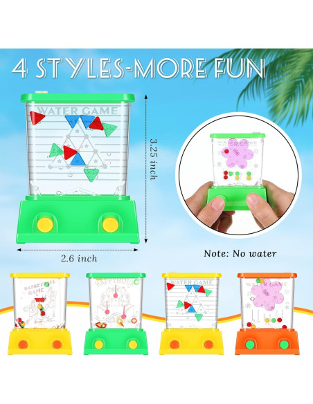 Juego de Agua Portátil Zhanmai 16 Piezas Diversión Retro Juego de Agua Portátil Zhanmai 16 Piezas Diversión Retro