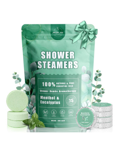 Bombas de Ducha Aromaterapia MURAN 15 Piezas Eucalipto y Mentol