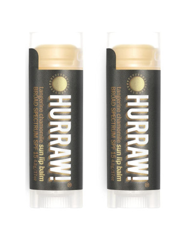 Bálsamo Labial Solar Hurraw! SPF 15 Mandarina Manzanilla 2 Unidades
