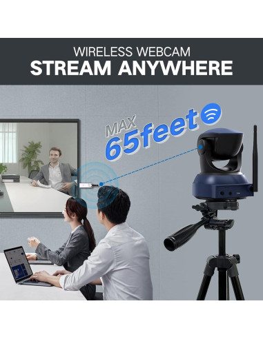 Cámara Web Inalámbrica Gsou W31 1080P HD con Soporte