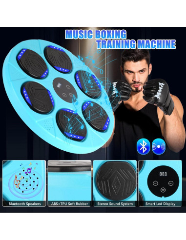 Máquina de Boxeo Musical Stomonster 2025 con Guantes y Bluetooth