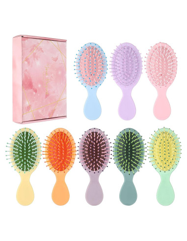 Juego de 8 Mini Cepillos de Cabello ProSuites para Niñas