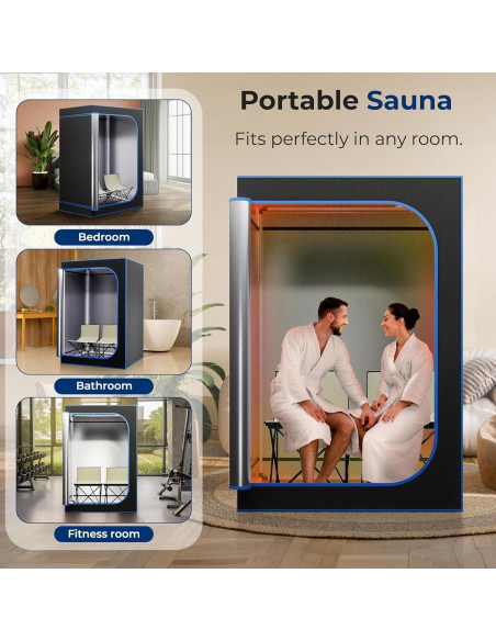 Sauna Portátil SereneLife para 2 Personas con Vapor 4L Sauna Portátil SereneLife para 2 Personas con Vapor 4L