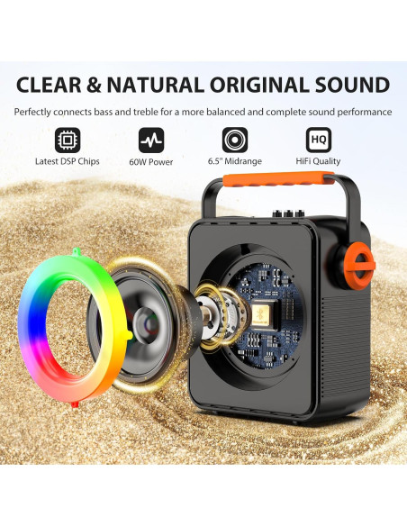Máquina de Karaoke PPMIC S66 Bluetooth 5.3 2 Micrófonos Máquina de Karaoke PPMIC S66 Bluetooth 5.3 2 Micrófonos