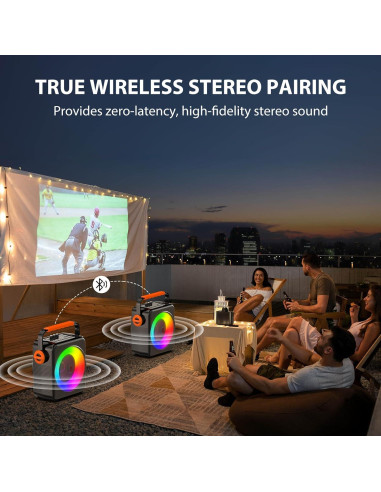 Máquina de Karaoke PPMIC S66 Bluetooth 5.3 2 Micrófonos