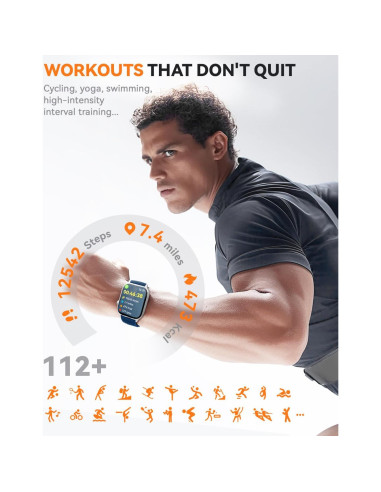 Reloj Inteligente Paybay Y7 Azul IP68 Llamadas y Fitness