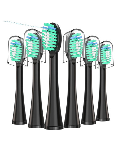 Paquete de 6 Cabezas de Cepillo de Dientes Topkitfice - Compatibles Waterpik Sonic Fusion