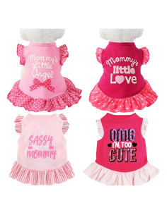 Vestido para Perro XPUDAC 4 Piezas Ángel Rosa Pequeño