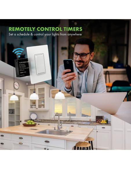 Módulo de Relé Wi-Fi TOPGREENER TGWFRSM1, Interruptor Negro Módulo de Relé Wi-Fi TOPGREENER TGWFRSM1, Interruptor Negro