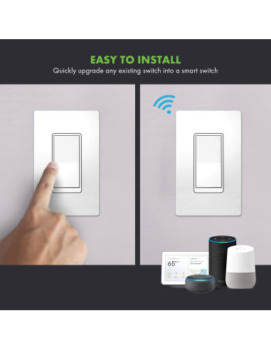Módulo de Relé Wi-Fi TOPGREENER TGWFRSM1, Interruptor Negro