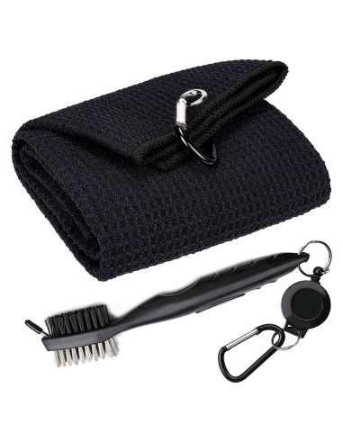 Toalla de Golf Aebor Microfibra Tri-fold + Cepillo Limpiador