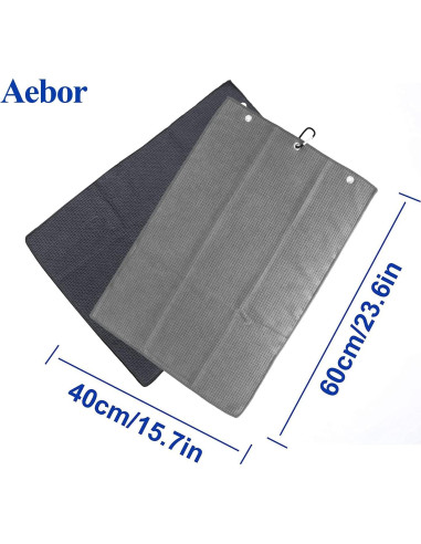 Toalla de Golf Aebor Microfibra Tri-fold + Cepillo Limpiador