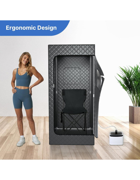Silla de Sauna Plegable TOREAD para Adultos, Ligera y Compacta Silla de Sauna Plegable TOREAD para Adultos, Ligera y Compacta