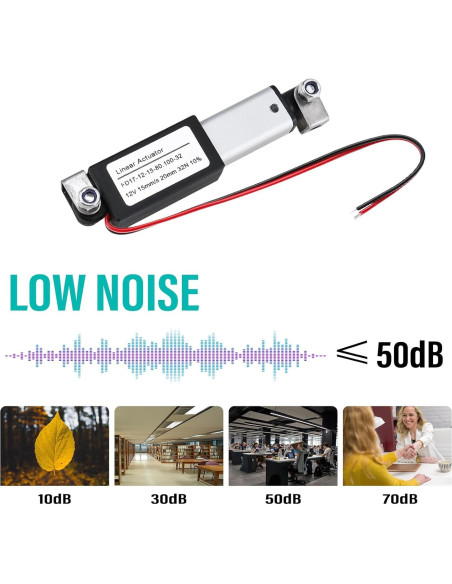 Actuador Lineal Eléctrico NORJIN Mini 12V 20mm 32N Actuador Lineal Eléctrico NORJIN Mini 12V 20mm 32N