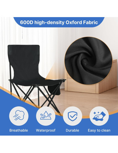 Silla de Sauna Plegable TOREAD para Adultos, Ligera y Compacta