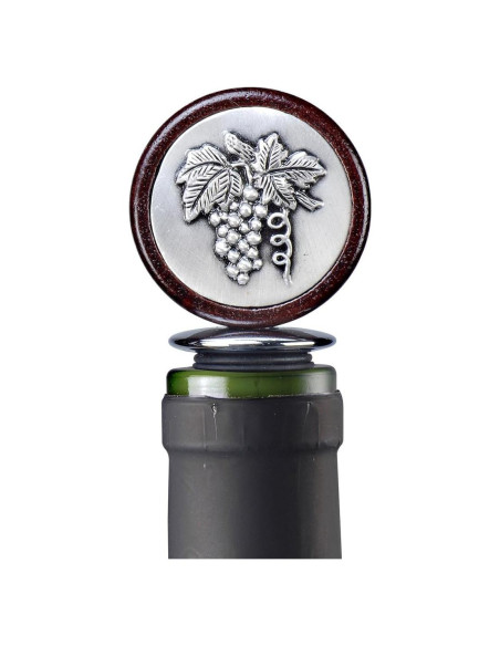 Tapón de Medallón de Peltre Prodyne - Uvas - 14.19 cm Tapón de Medallón de Peltre Prodyne - Uvas - 14.19 cm
