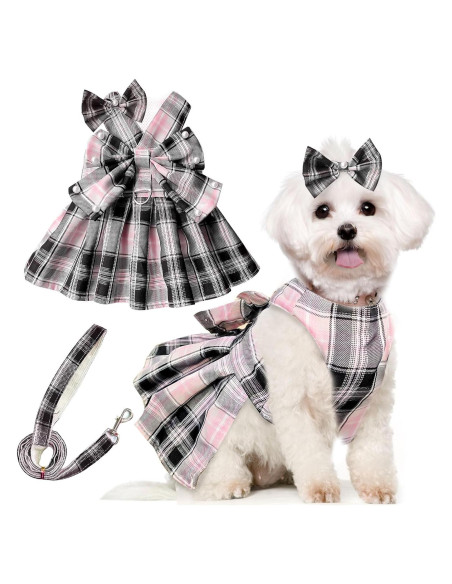 Vestido para Perros PETCARE Rosa con Correa y Lazo Vestido para Perros PETCARE Rosa con Correa y Lazo
