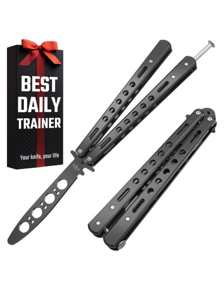 Cuchillo Mariposa Entrenador Grand Way K10 Negro 23 cm Cuchillo Mariposa Entrenador Grand Way K10 Negro 23 cm