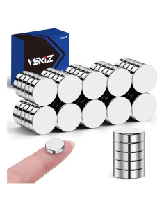 Imanes Redondos 50 Pcs VSKIZ 10x3mm para Refrigerador y DIY