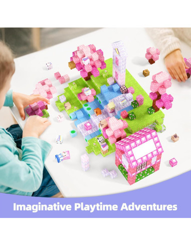 Bloques Magnéticos GobiDex 100PCS Juguetes STEM para Niñas