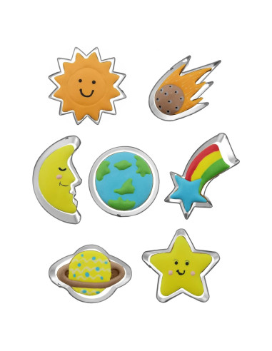 Juego de Cortadores de Galletas Planetarias Haocai 7 Piezas
