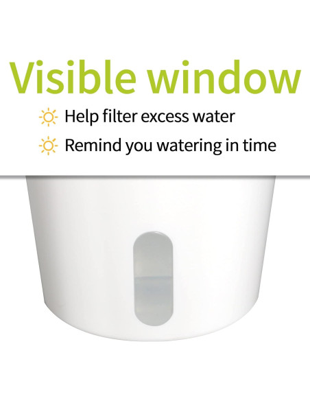 Macetas Autorriego TCBWFY 7,6 cm - 10 Juegos con Nivel Agua