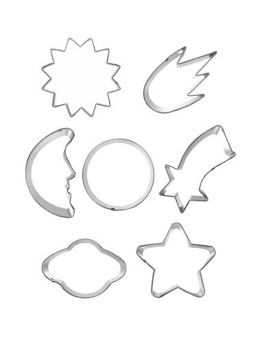 Juego de Cortadores de Galletas Planetarias Haocai 7 Piezas