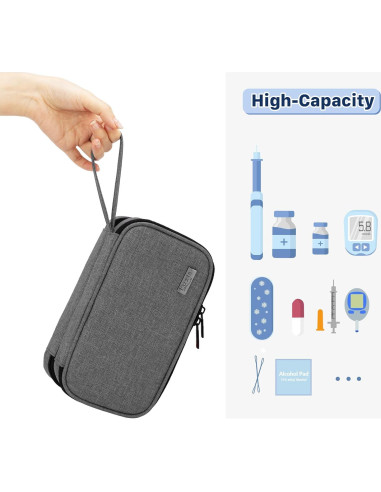 Estuche de Viaje LUXJA para Insulina con 2 Paquetes Fríos
