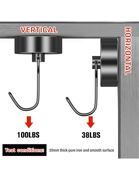 Ganchos Magnéticos Giratorios FINDMAG 45kg, Paquete de 6 Ganchos Magnéticos Giratorios FINDMAG 45kg, Paquete de 6